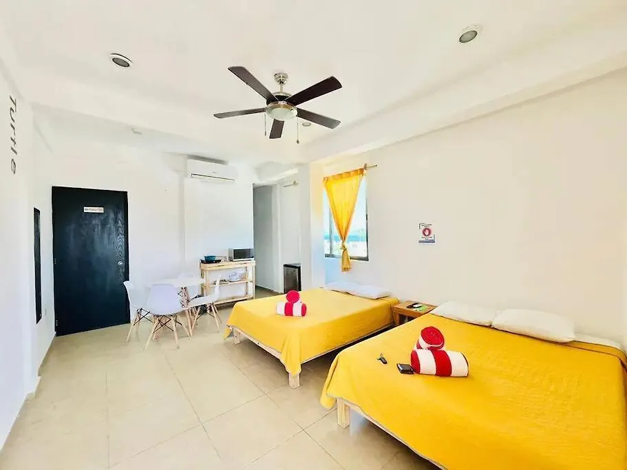 Turtle Suite, 5 Min Walking To The Beach Turtle Piso3 Cancun Mexico